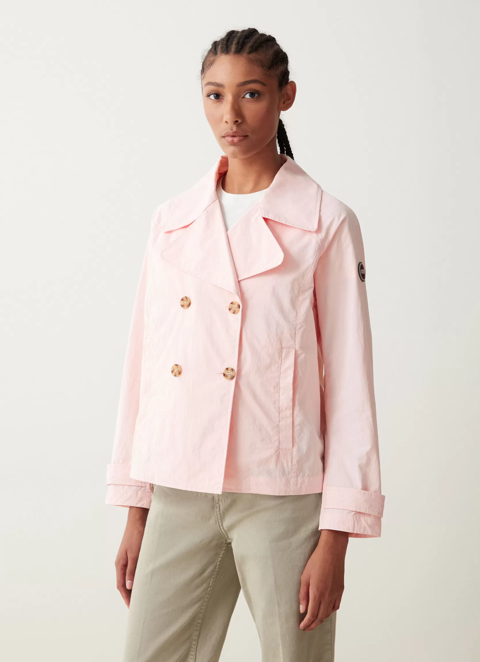 Colmar Double-breasted cotton-look blazer | woman Lightweight Jackets