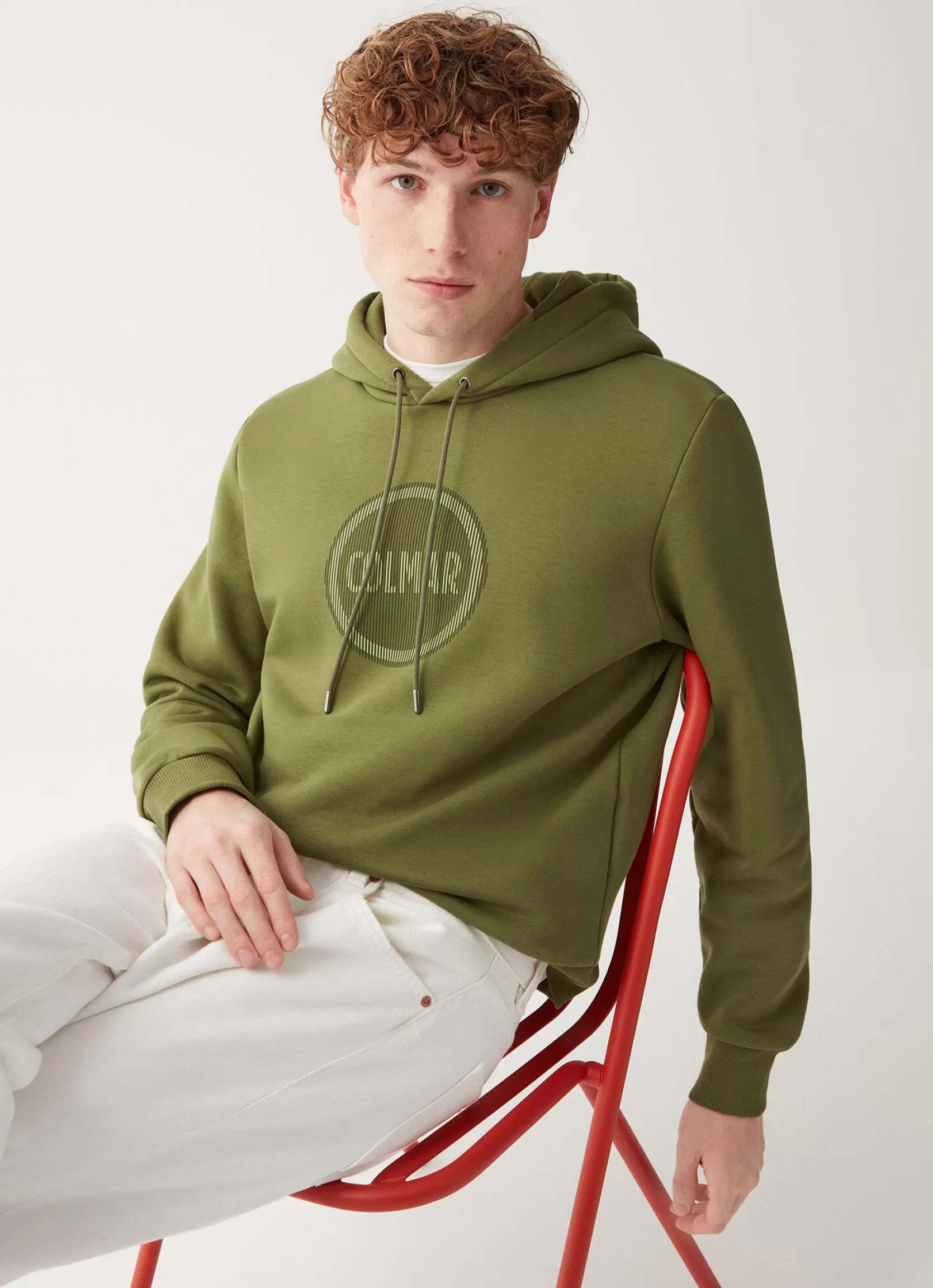 Colmar Hooded sweatshirt with maxi printed logo | man Sweatshirts