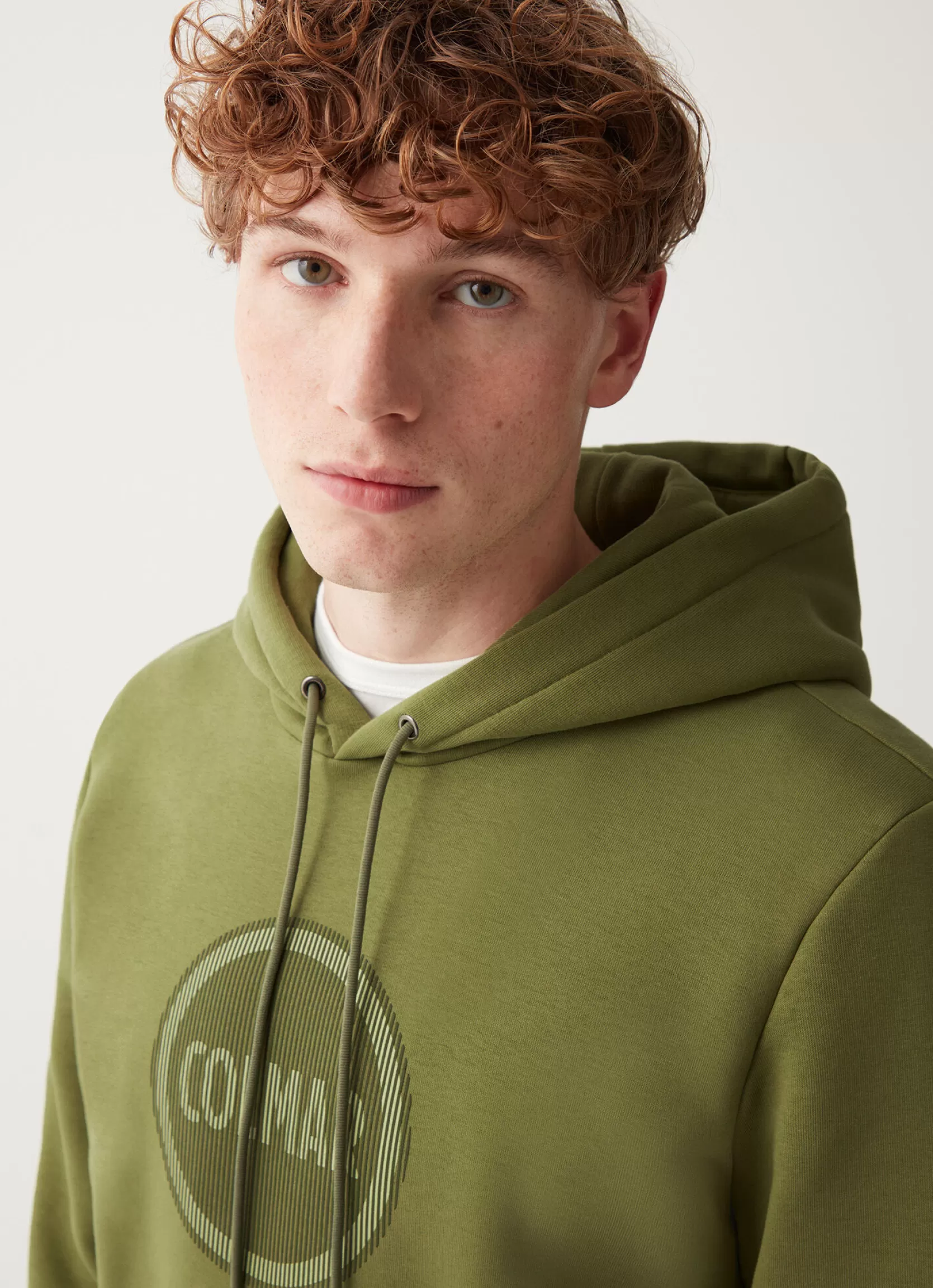 Colmar Hooded sweatshirt with maxi printed logo | man Sweatshirts