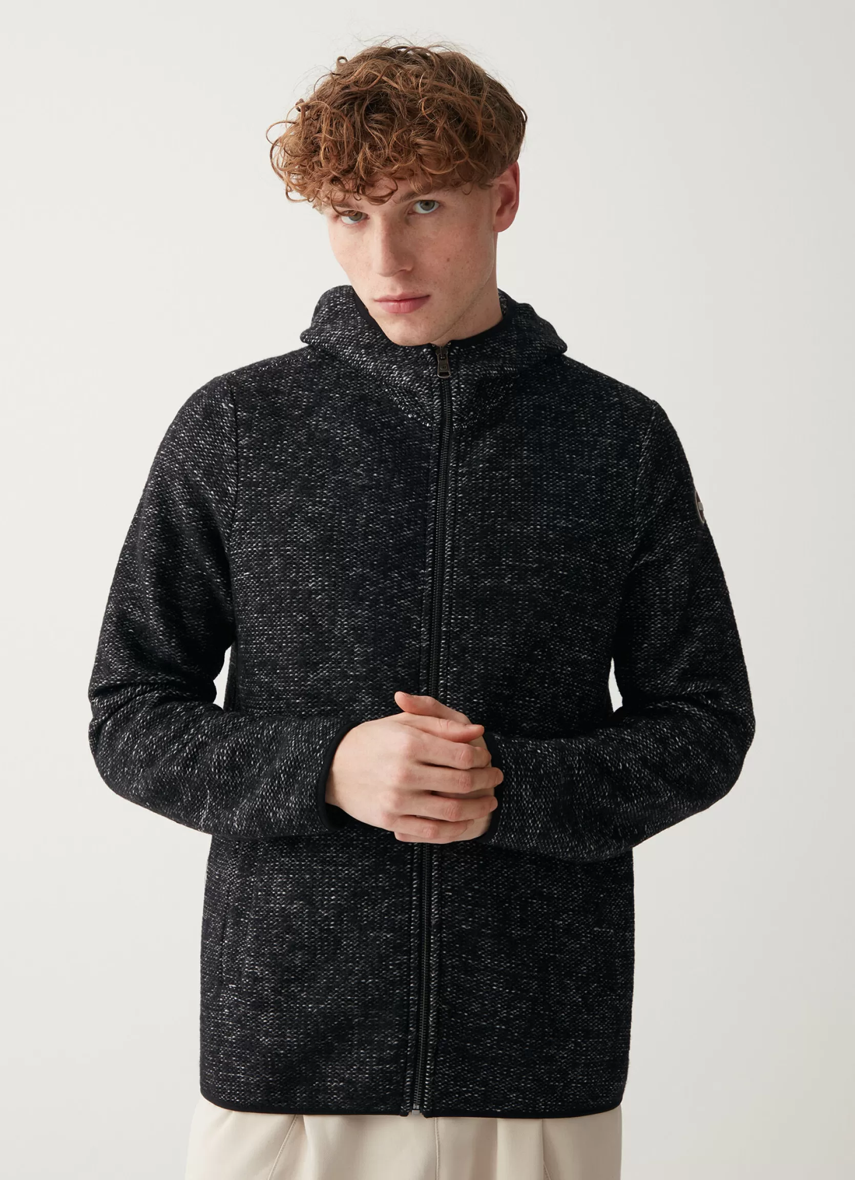 Colmar Hooded wool knit sweatshirt | man Sweatshirts