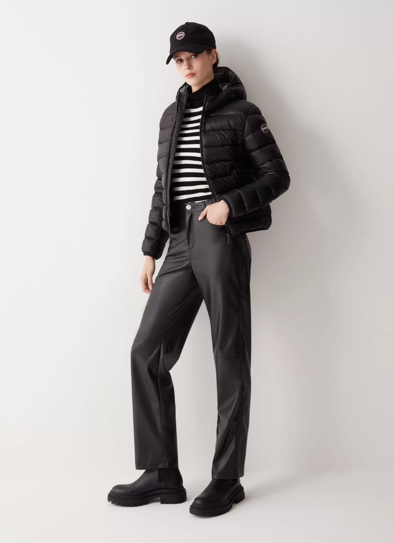 Colmar Iridescent down jacket with fixed hood | woman Winter Down Jackets