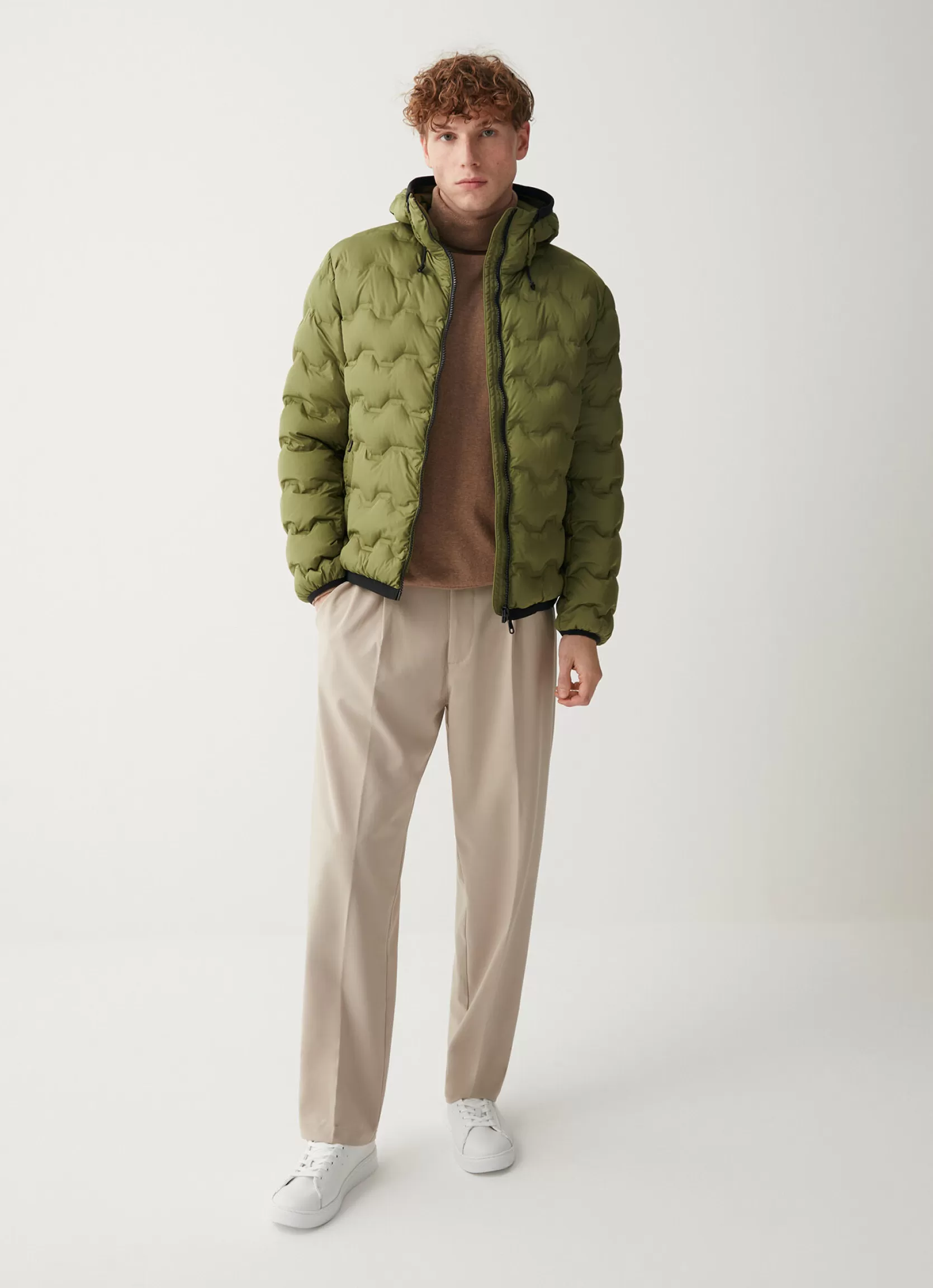 Colmar Quilted-effect down jacket with hood | man Winter Down Jackets